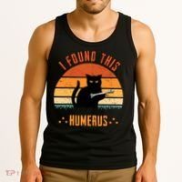 Scary I Found This Humerus Cat Black Humorous Tank Top thumb 3