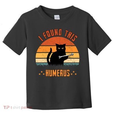 Scary I Found This Humerus Cat Black Humorous Toddler T-Shirt