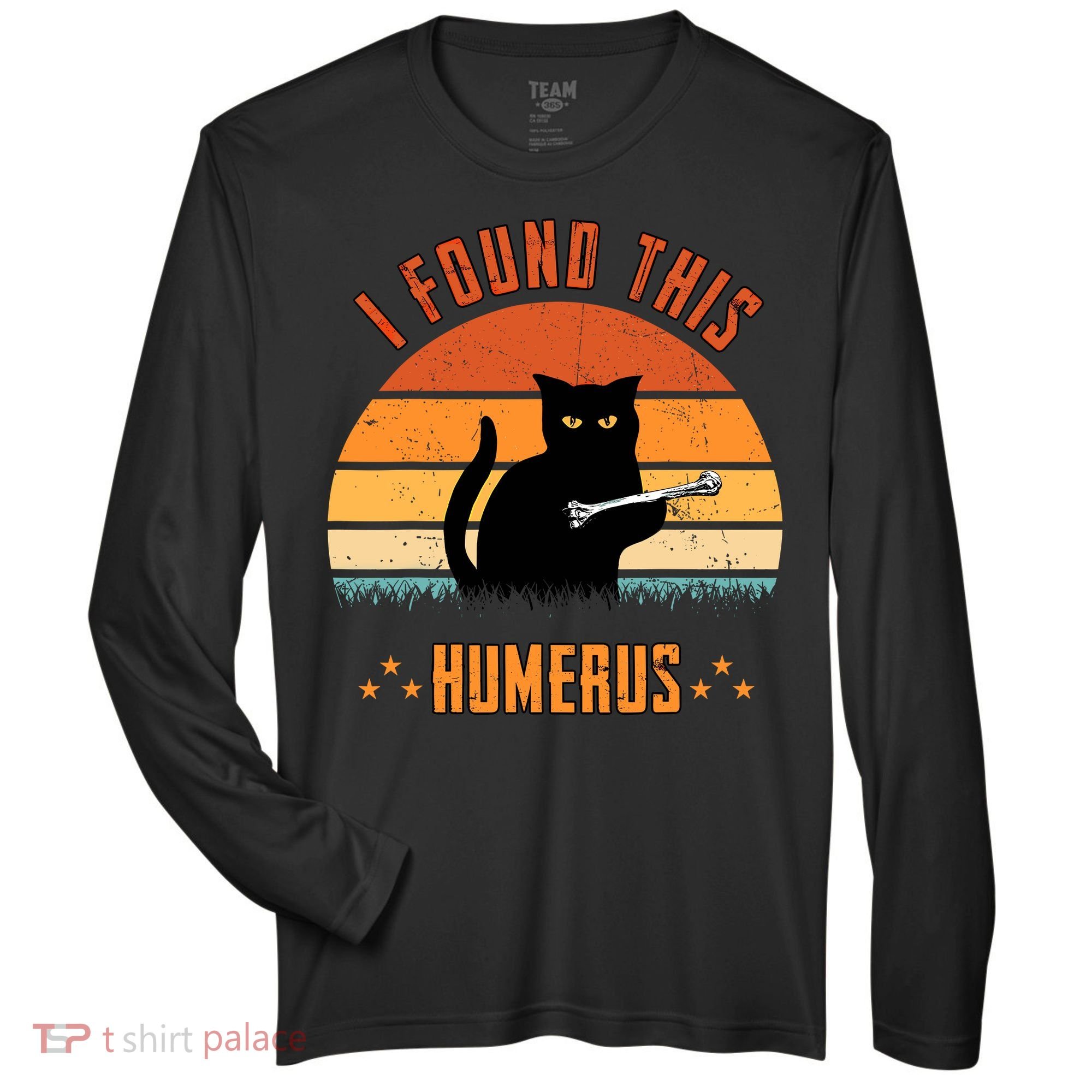 Scary I Found This Humerus Cat Black Humorous Zone Performance Long-Sleeve T-Shirt