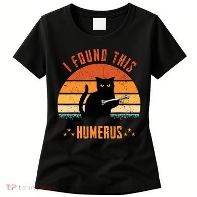 Scary I Found This Humerus Cat Black Humorous Women's T-Shirt