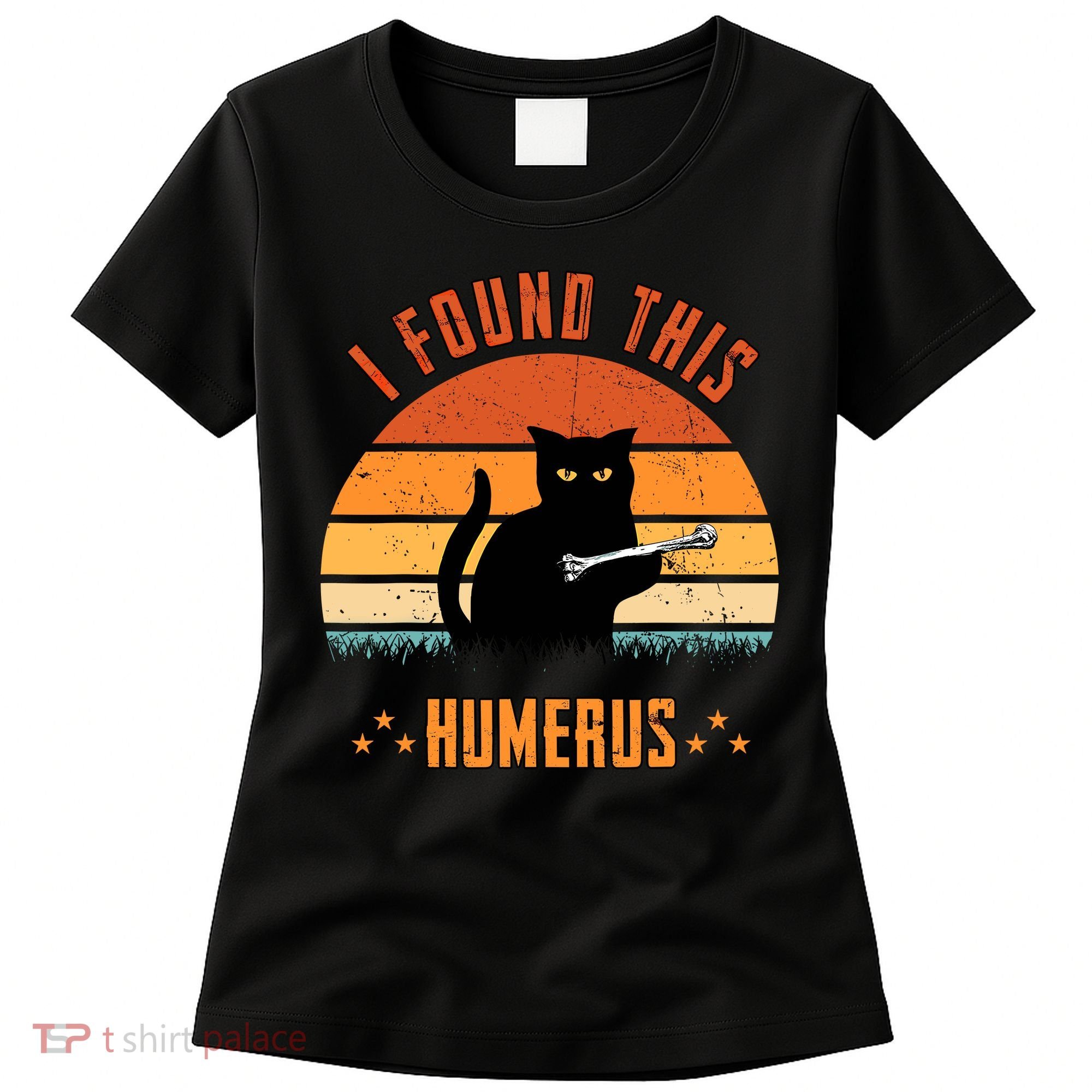 Scary I Found This Humerus Cat Black Humorous Women's T-Shirt