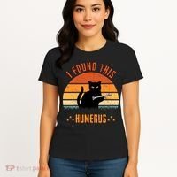 Scary I Found This Humerus Cat Black Humorous Women's T-Shirt thumb 4