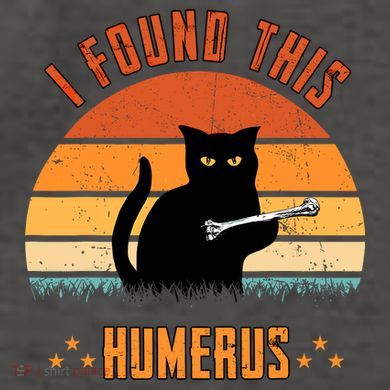 Scary I Found This Humerus Cat Black Humorous Vector Backpack