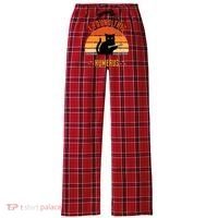 Scary I Found This Humerus Cat Black Humorous Women's Flannel Plaid Pajama Pants thumb 0