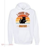 Scary I Found This Humerus Cat Black Humorous Comfort Colors Garment-Dyed Hooded Sweatshirt thumb 0