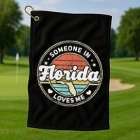 Someone In Florida Loves Me Golf Towel thumb 1