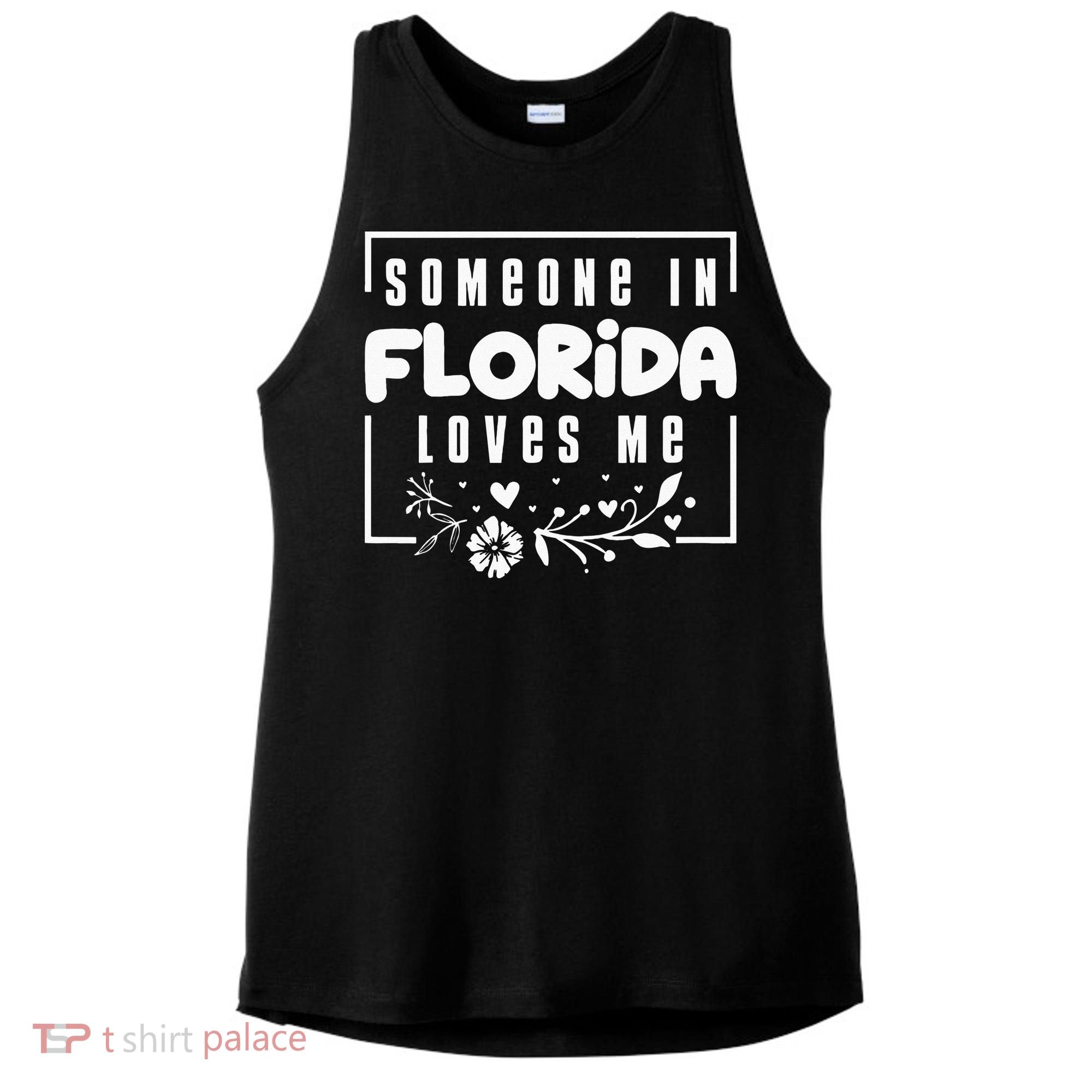 Someone In Florida Loves Me Ladies PosiCharge Tri-Blend Wicking Tank