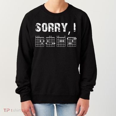 Sorry IDGAF Funny Hidden Message Guitar Chords For Lover Women's Sweatshirt