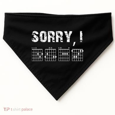 Sorry IDGAF Funny Hidden Message Guitar Chords For Lover USA-Made Doggie Bandana