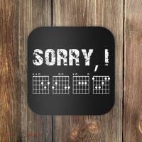 Sorry IDGAF Funny Hidden Message Guitar Chords For Lover Coaster thumb 0