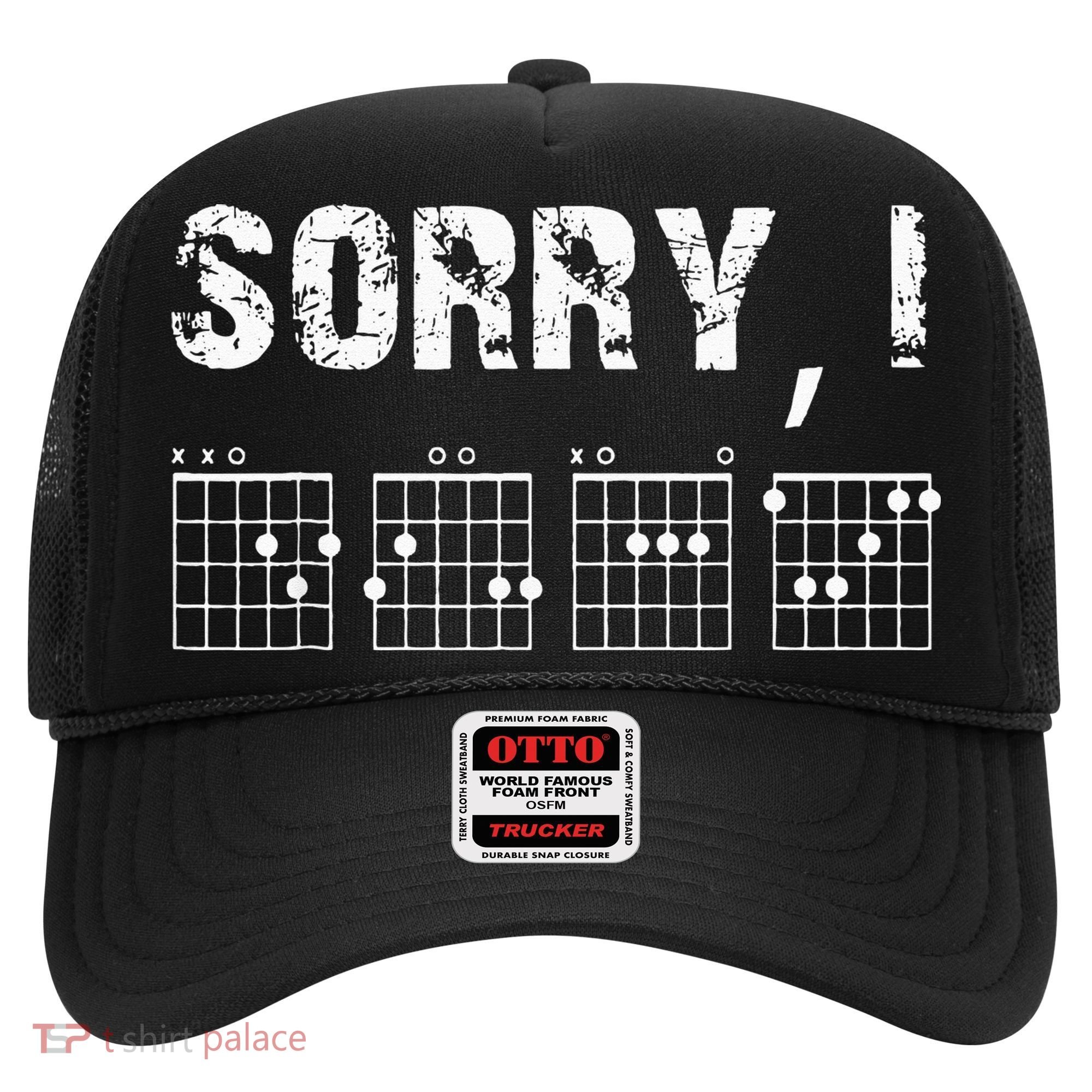 Sorry IDGAF Funny Hidden Message Guitar Chords For Lover Hat