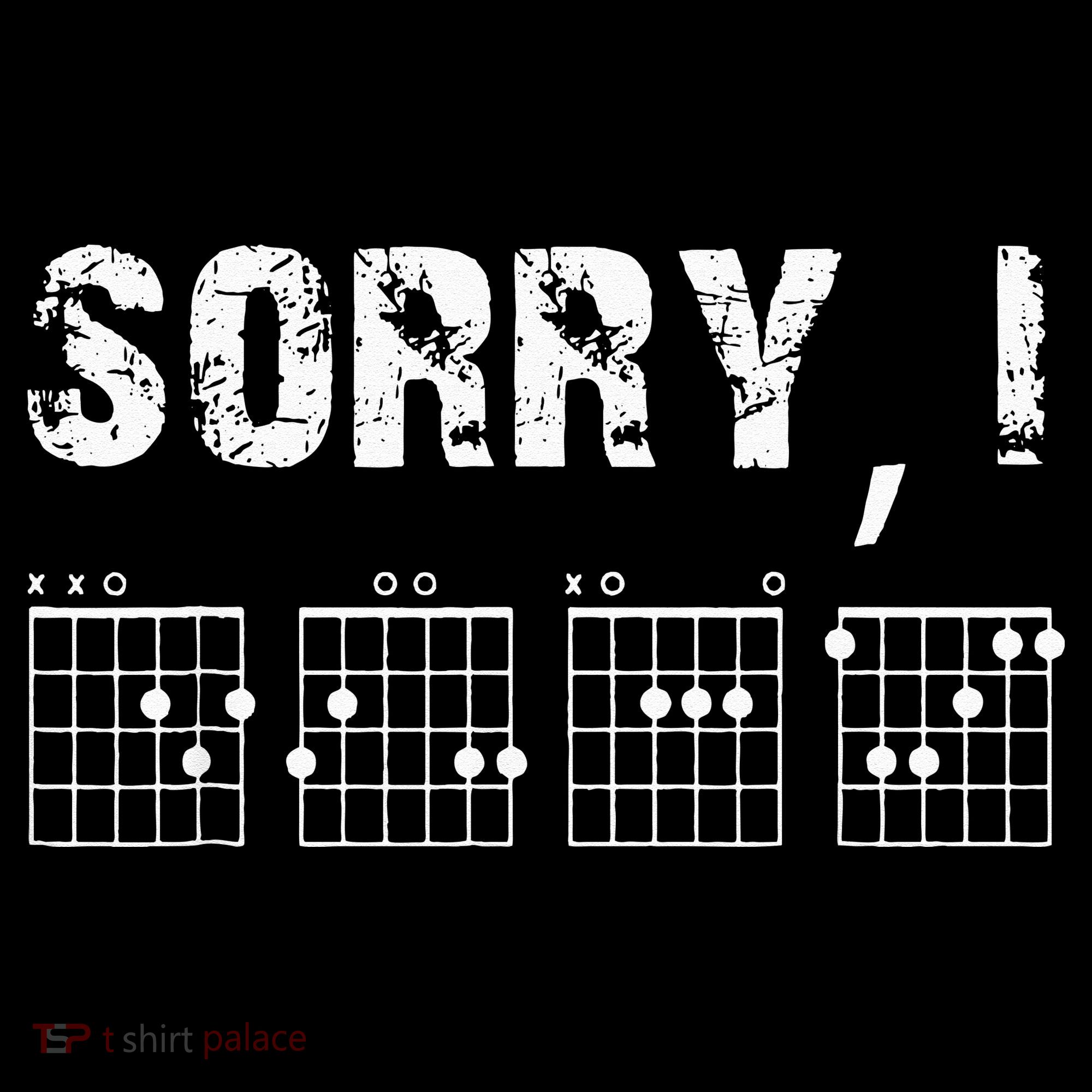 Sorry IDGAF Funny Hidden Message Guitar Chords For Lover Toddler Hoodie
