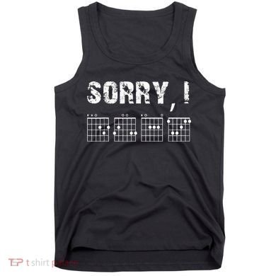 Sorry IDGAF Funny Hidden Message Guitar Chords For Lover Tank Top