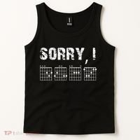Sorry IDGAF Funny Hidden Message Guitar Chords For Lover Tank Top thumb 2