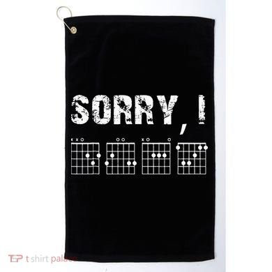 Sorry IDGAF Funny Hidden Message Guitar Chords For Lover Golf Towel