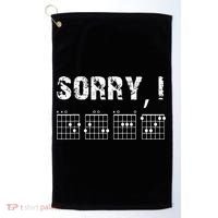 Sorry IDGAF Funny Hidden Message Guitar Chords For Lover Golf Towel thumb 0