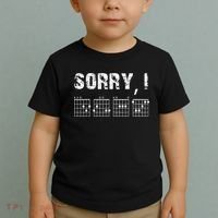 Sorry IDGAF Funny Hidden Message Guitar Chords For Lover Toddler T-Shirt thumb 2