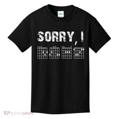 Sorry IDGAF Funny Hidden Message Guitar Chords For Lover Kids T-Shirt