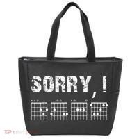 Sorry IDGAF Funny Hidden Message Guitar Chords For Lover Tote Bag thumb 0