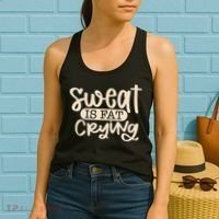 Sweat Is Fat Crying Women's Tank Top thumb 2