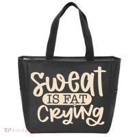 Sweat Is Fat Crying Tote Bag thumb 0