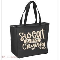 Sweat Is Fat Crying Tote Bag thumb 2