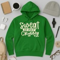 Sweat Is Fat Crying Hoodie thumb 3