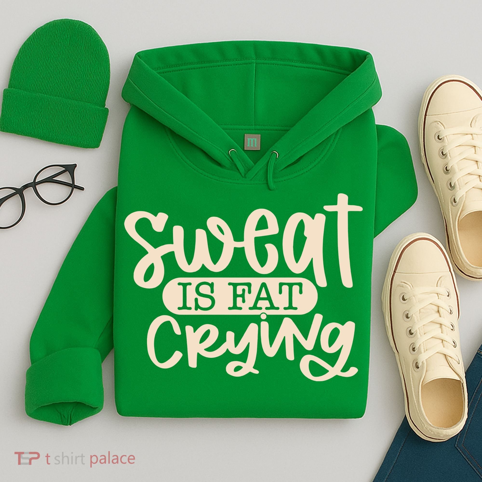 Sweat Is Fat Crying Hoodie