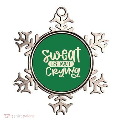 Sweat Is Fat Crying Ornament