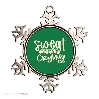 Sweat Is Fat Crying Ornament