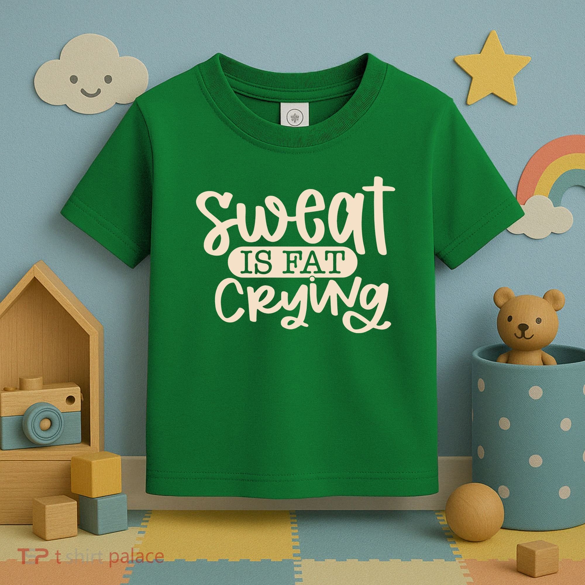 Sweat Is Fat Crying Toddler T-Shirt