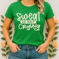Sweat Is Fat Crying Women's T-Shirt thumb 2