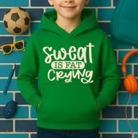Sweat Is Fat Crying Kids Hoodie thumb 2