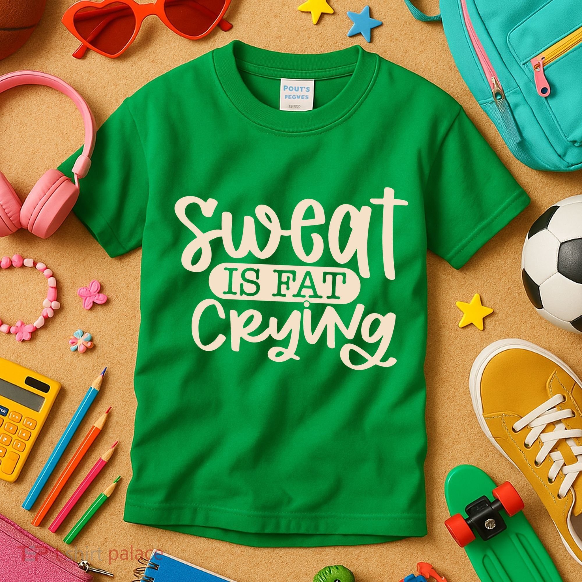 Sweat Is Fat Crying Kids T-Shirt