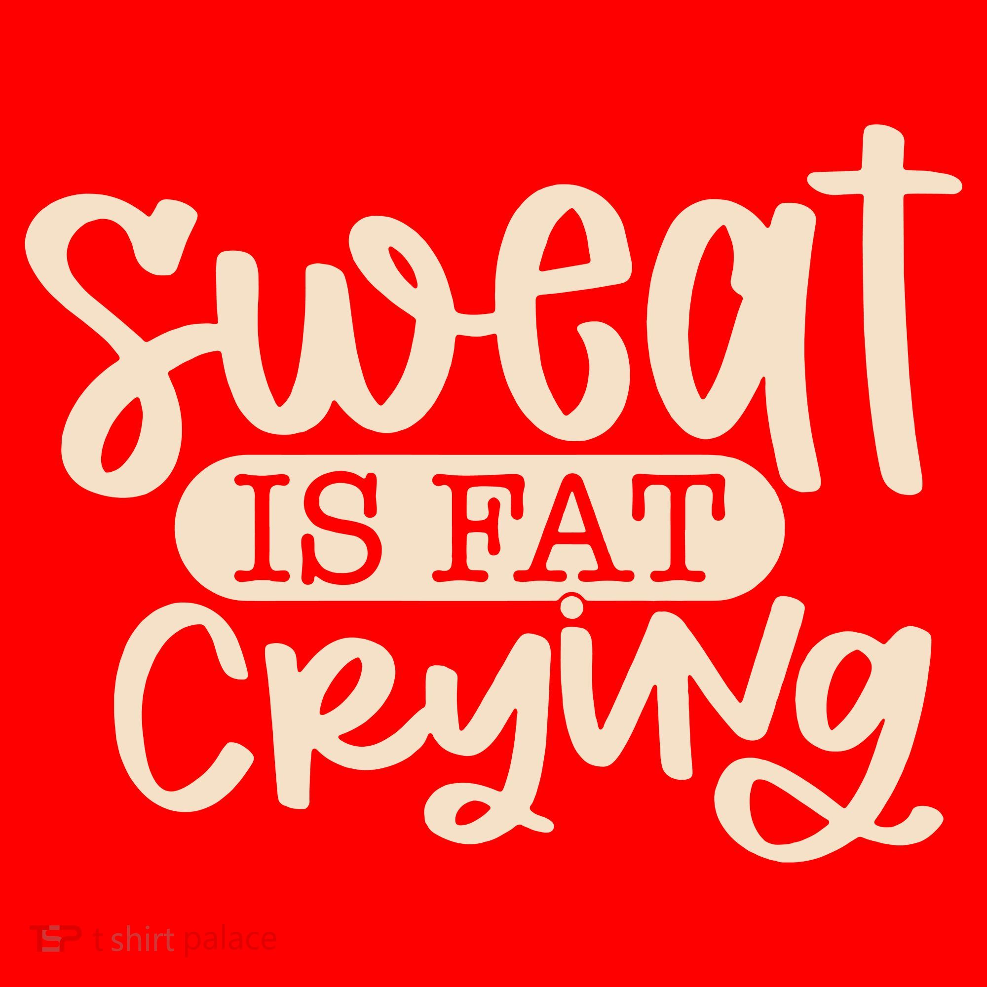Sweat Is Fat Crying Santa Hat