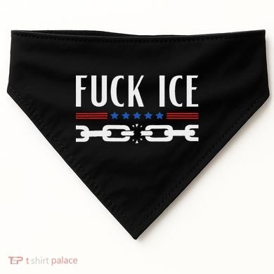 Support Immigrants Fuck Ice USA-Made Doggie Bandana