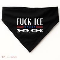 Support Immigrants Fuck Ice USA-Made Doggie Bandana thumb 0
