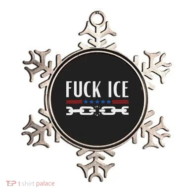 Support Immigrants Fuck Ice Ornament