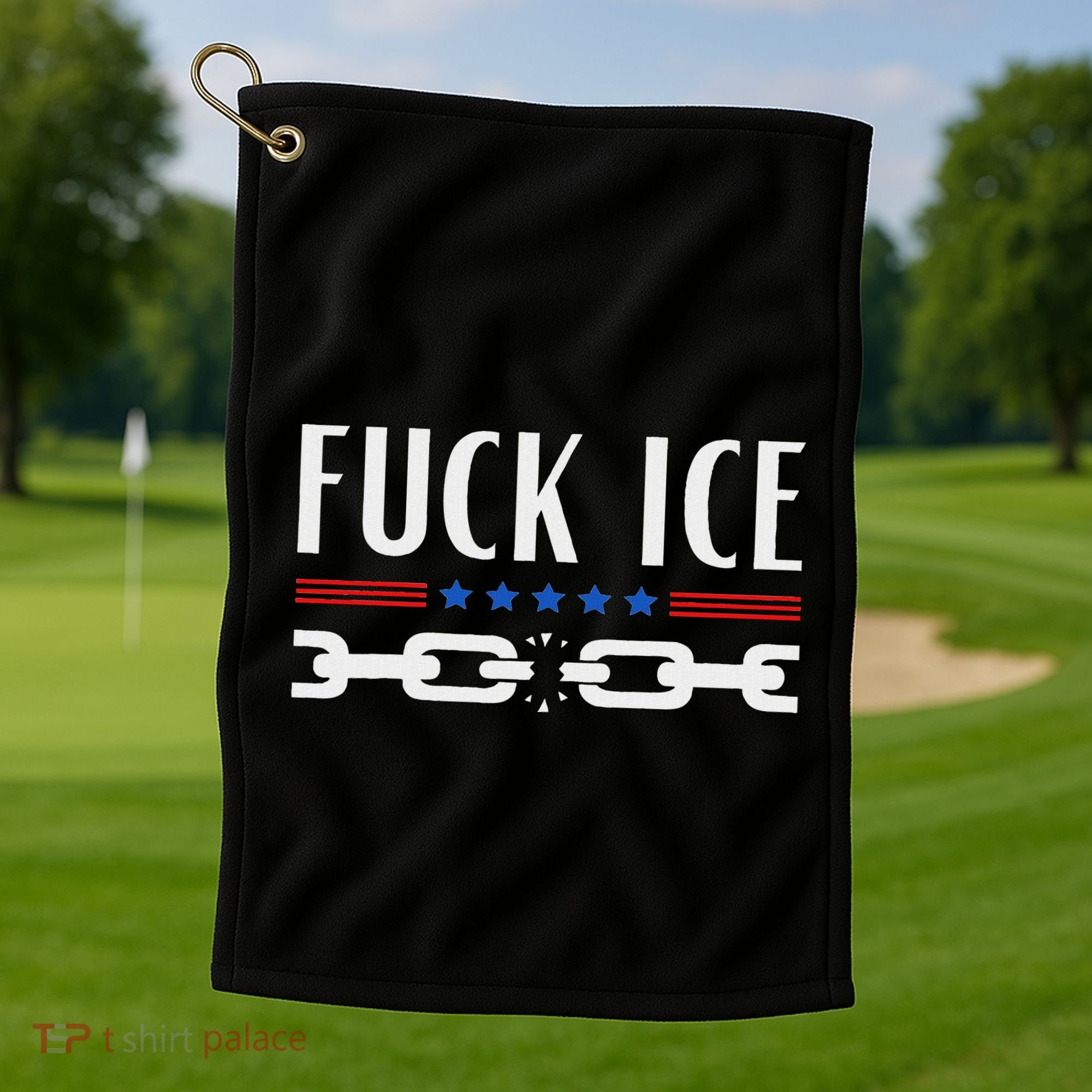 Support Immigrants Fuck Ice Golf Towel