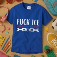 Support Immigrants Fuck Ice Kids T-Shirt thumb 3