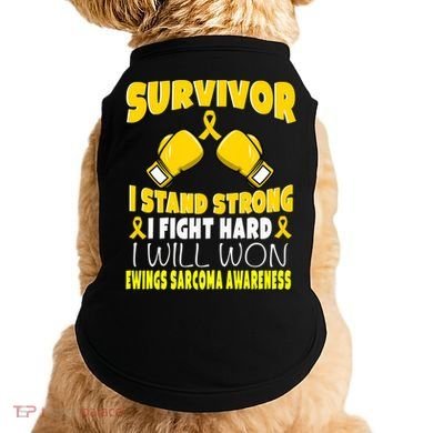 Survivor I Fight Hard Ewings Sarcoma Awareness Cool Gift Doggie Tank
