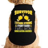 Survivor I Fight Hard Ewings Sarcoma Awareness Cool Gift Doggie Tank thumb 0
