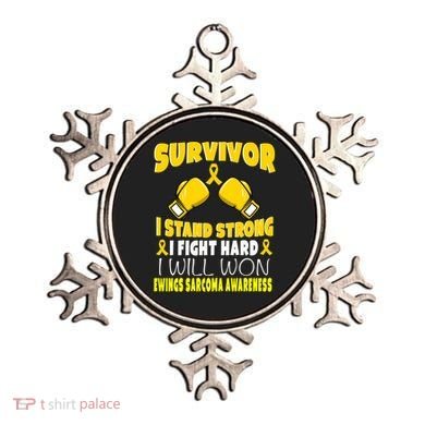 Survivor I Fight Hard Ewings Sarcoma Awareness Cool Gift Ornament