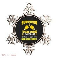 Survivor I Fight Hard Ewings Sarcoma Awareness Cool Gift Ornament thumb 0