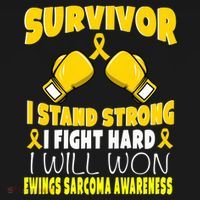 Survivor I Fight Hard Ewings Sarcoma Awareness Cool Gift Ornament thumb 1