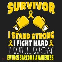 Survivor I Fight Hard Ewings Sarcoma Awareness Cool Gift Hat thumb 2
