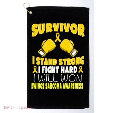 Survivor I Fight Hard Ewings Sarcoma Awareness Cool Gift Golf Towel