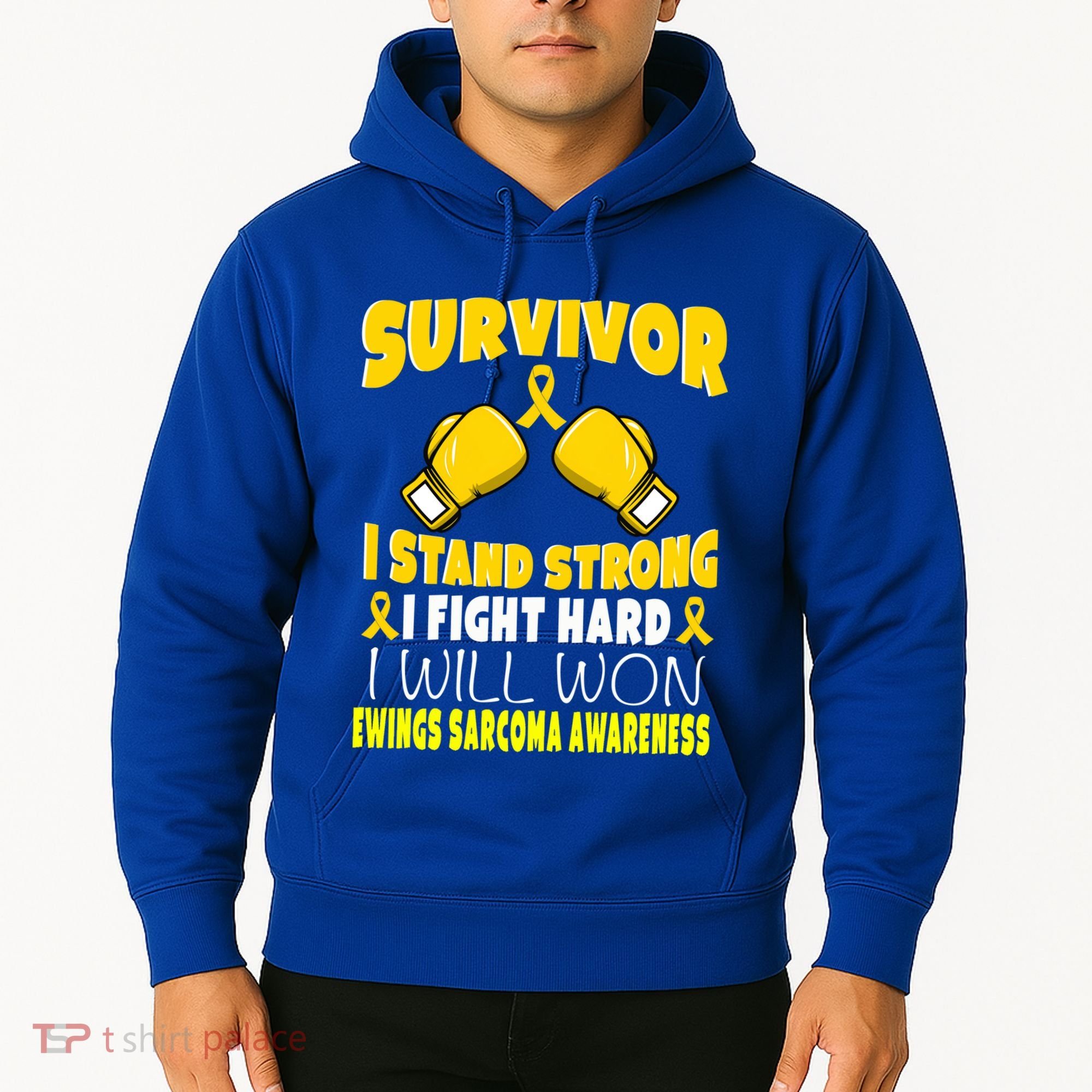 Survivor I Fight Hard Ewings Sarcoma Awareness Cool Gift Hoodie
