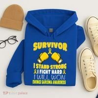 Survivor I Fight Hard Ewings Sarcoma Awareness Cool Gift Hoodie thumb 4