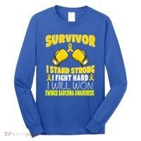 Survivor I Fight Hard Ewings Sarcoma Awareness Cool Gift Long Sleeve Shirt thumb 0